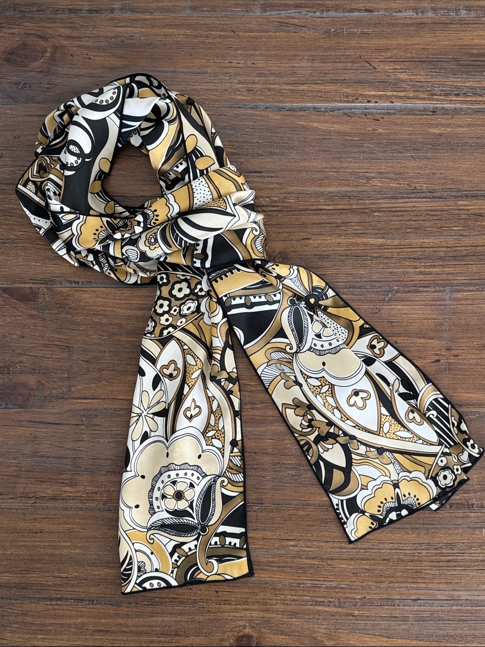 Retro Floral Paisley Long Scarf 68x10